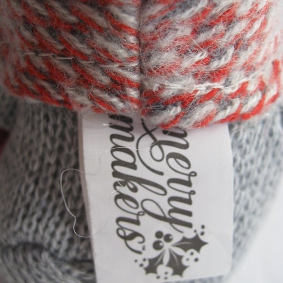 Merry Makers 6" Plush Gnome The Paper Store 2021 Grey/Red NWT & Resin Ornament - Picture 5 of 16